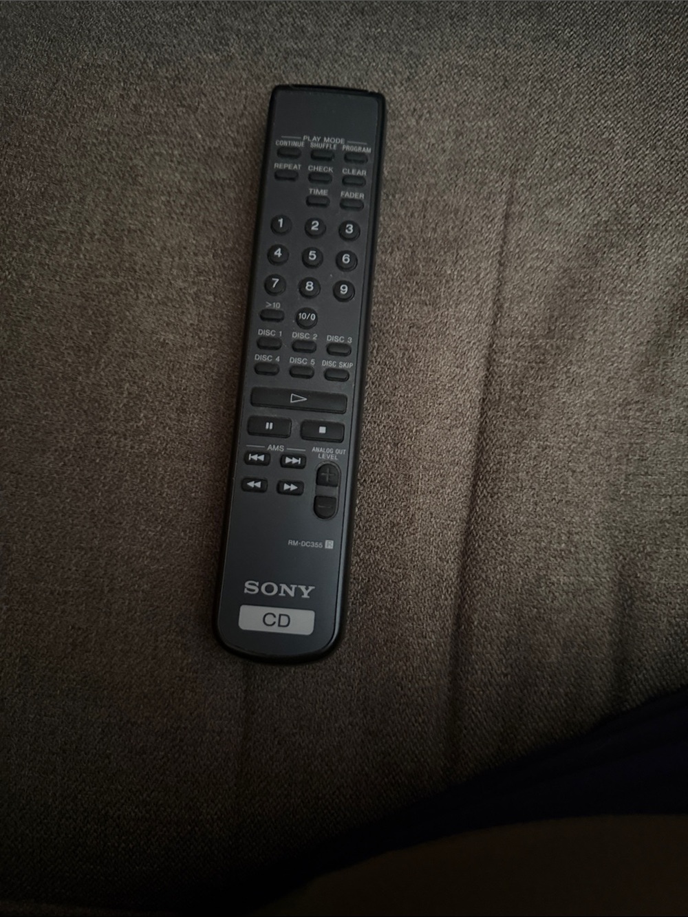 Sony Black CD System Remote Control
